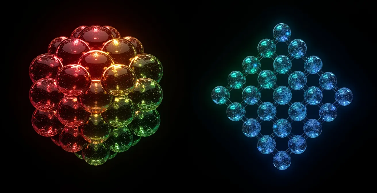 Comparación microscópica de matrices PenTile y RGB