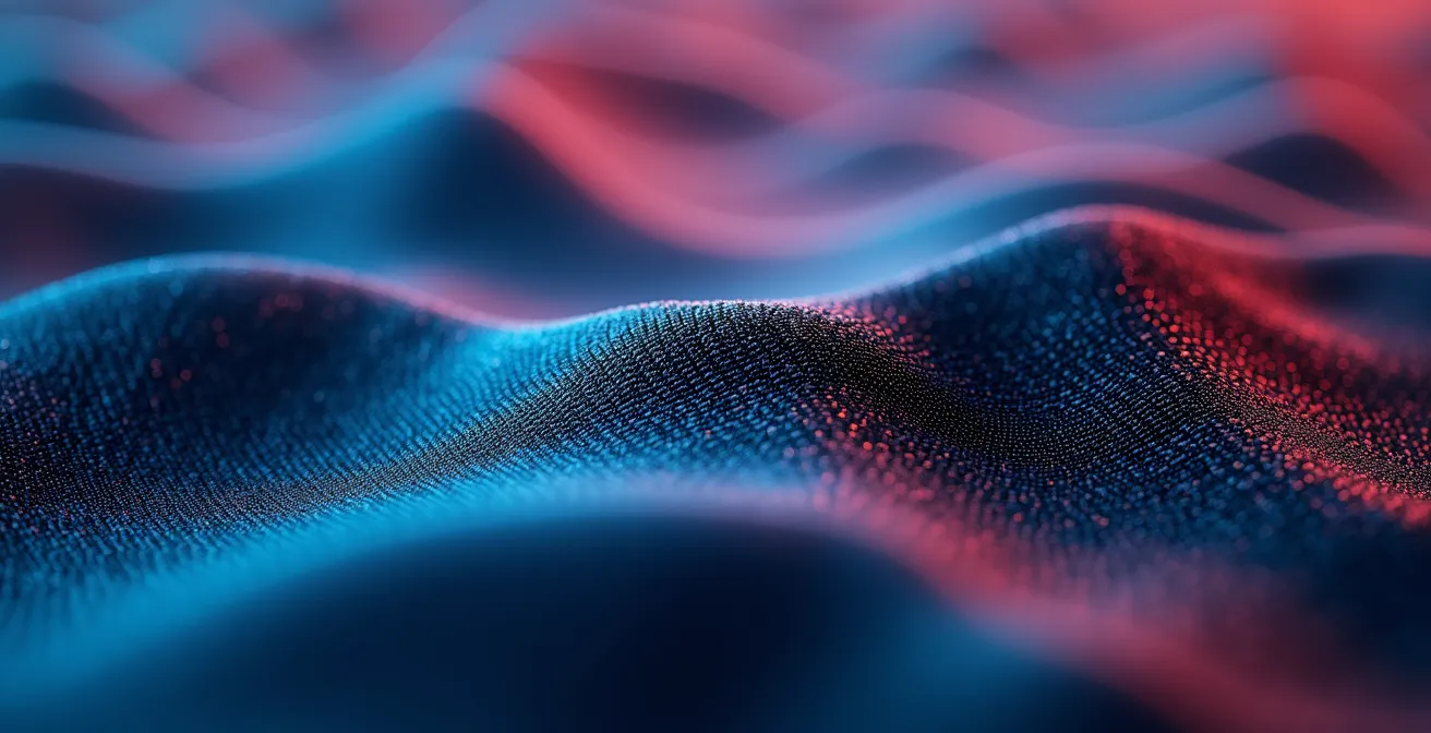 Visualización macro del efecto rejilla en pantallas VR