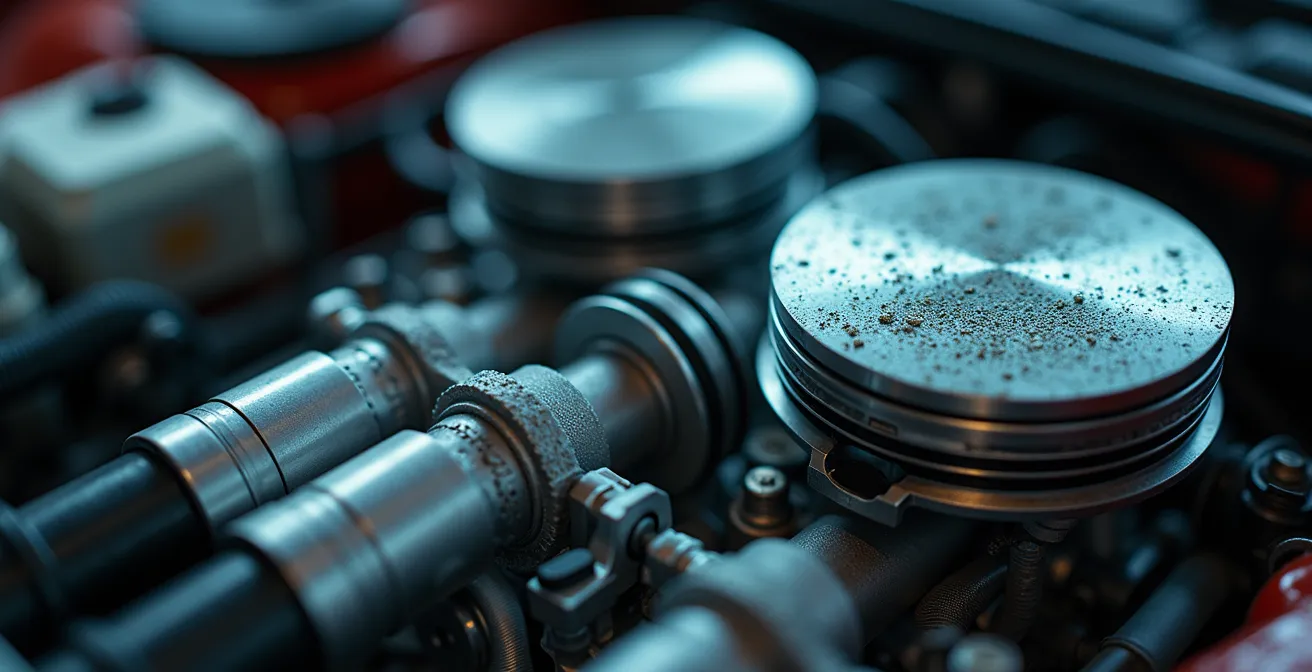 Contraste entre motor mecánico impecable y pantalla táctil obsoleta en salpicadero