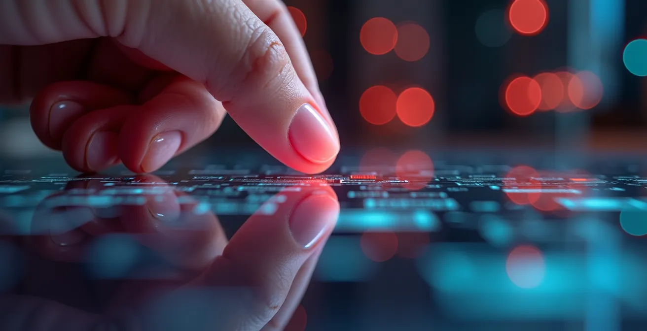 Composición abstracta mostrando elementos de interfaz manipulativa y psicología del diseño